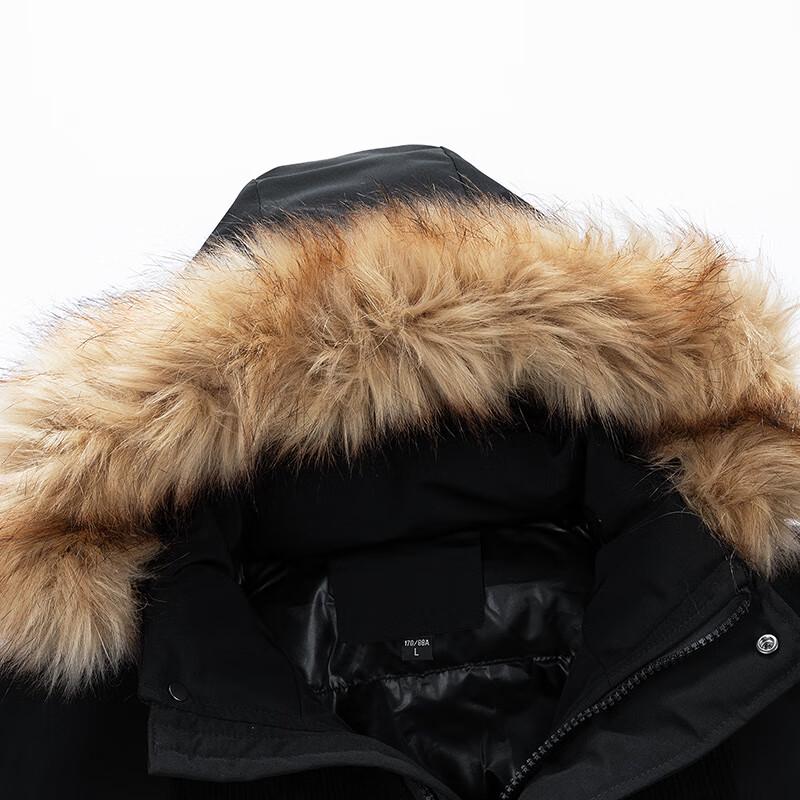 Men's Winter Windproof Padded Hooded Parka Jacket