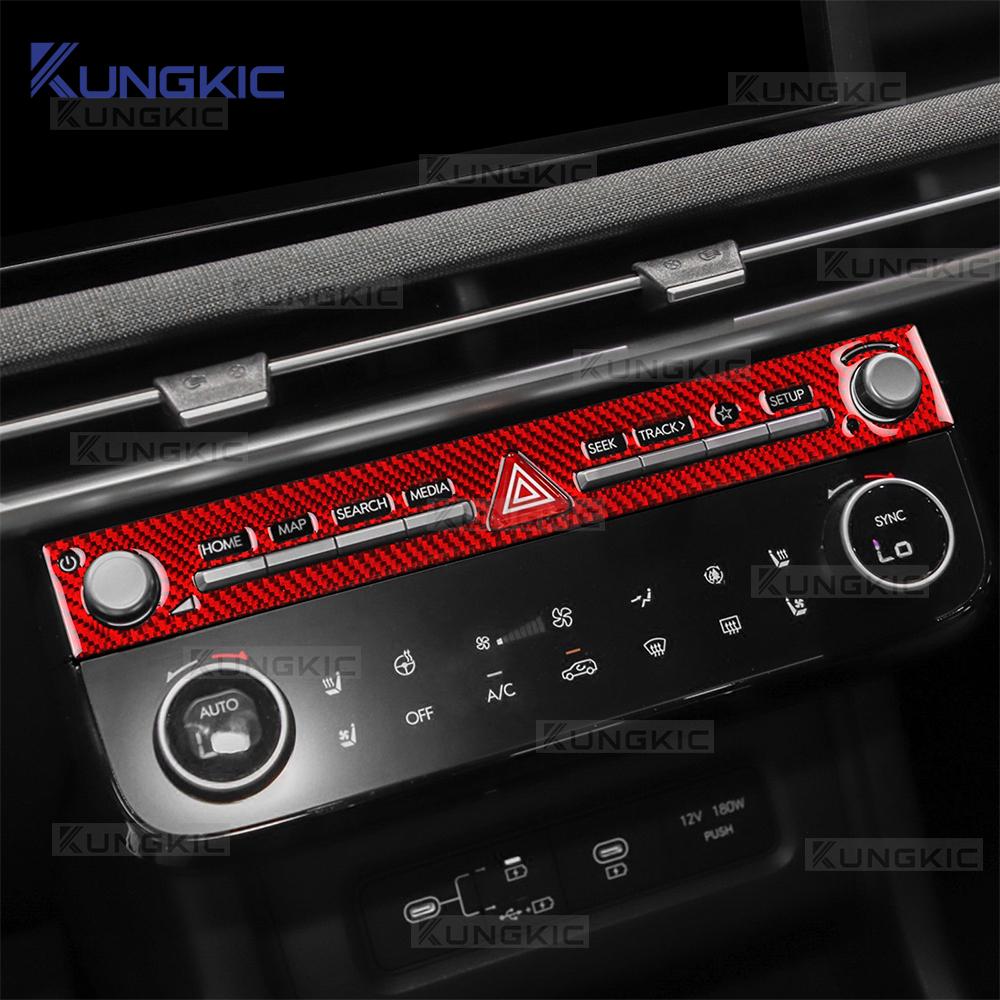 Carbon Fiber Style Interior Sticker for Hyundai Tucson NX4 2025-2027 LHD RHD Center Console CD Frame Trim