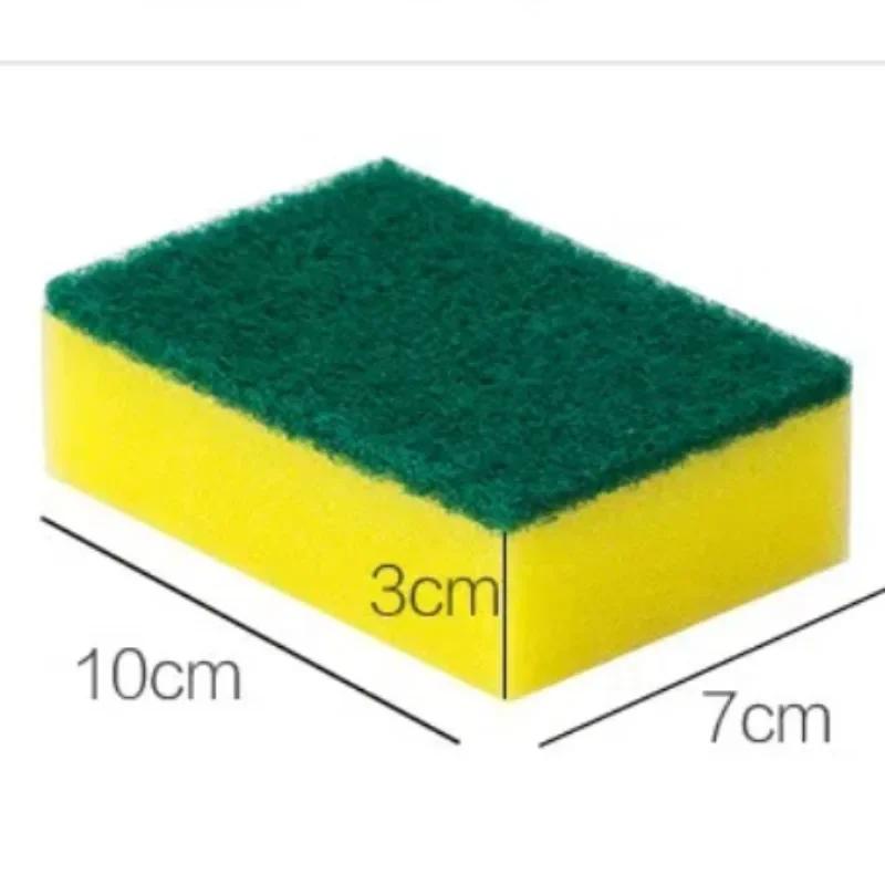 

Double Sided Extra Thick Non-Scratch Cleaning Sponge Kitchen Scrubber Ideal for Dishware Pots Pans Household Cleaning Goods 10pcs