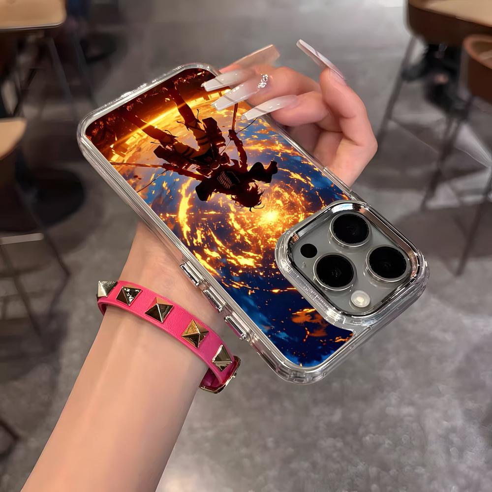 A-ATTACK ON T-TITAN Phone Case For IPhone 17 Air 16 15 14 13 12 11 Pro Pro Max Plus Transparent Soft Cover