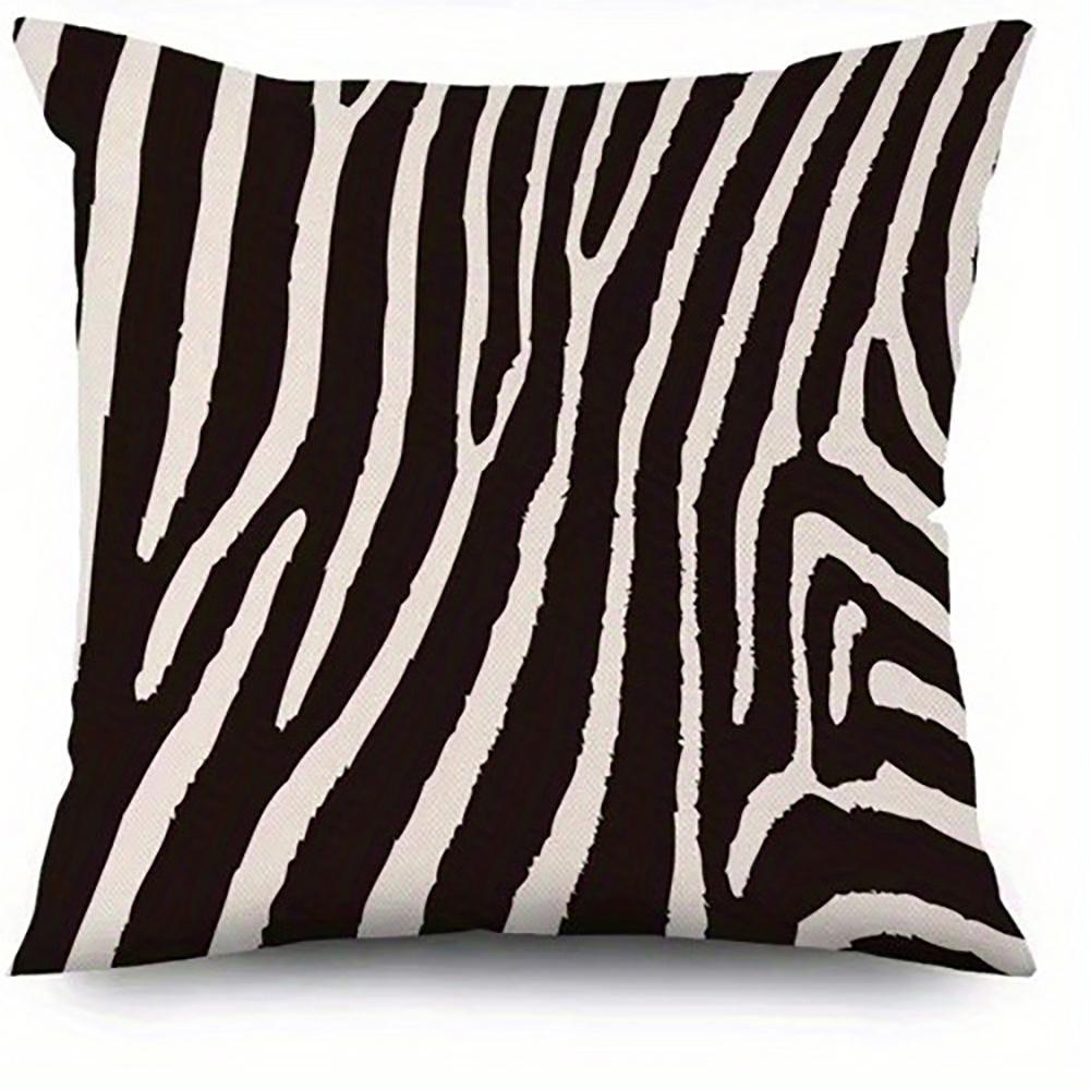 Black and White Zebra Pattern PillowcasesSuitable for Sofa Car Bedroom Decorative Cushion Cover Pillow Cover