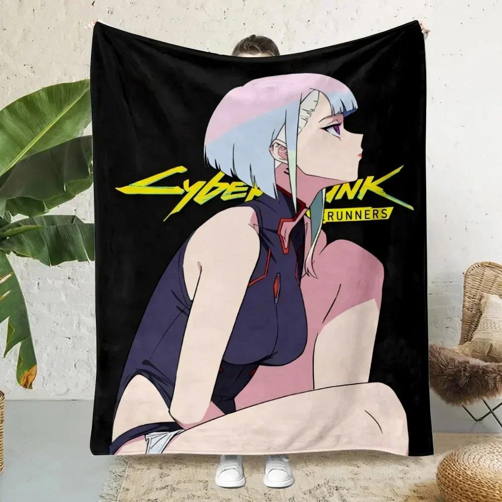 Cute Cartoon Rebecca Printed Picnic Blankets Warm Blanket Soft and Comfortable Blanket C-C-Cyberpunks-Home Travel Birthday Gift