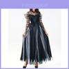 Elegant Vampire Bride Costume For Women Featuring Comfortable Long Skirt For Role Play