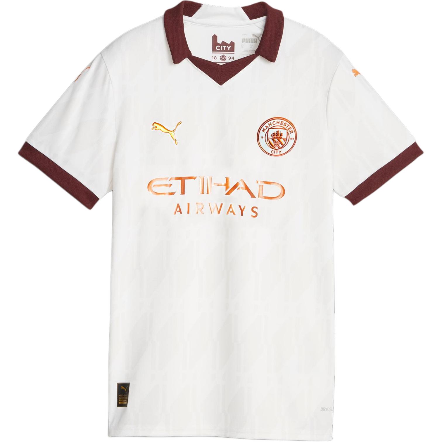 

Puma Manchester City 23/24 Away Color Block Fashion Удобный мягкий пуловер с коротким рукавом Футболка женская топы Белый 770451-02 XXL