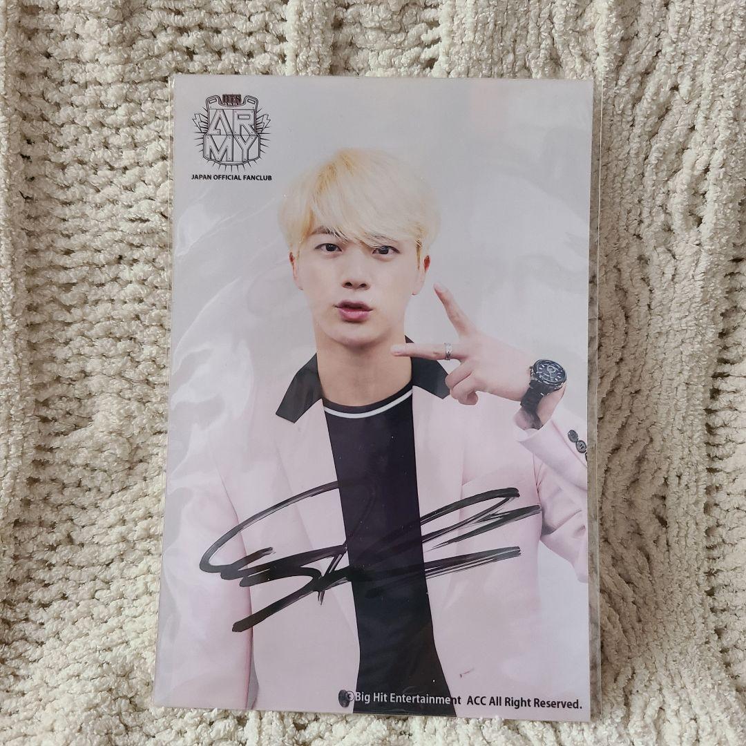 

[USED] BTS Jin FC renewal bonus photo with autograph