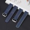 For CITIZEN Blue Angel Men Radio Wave Watch AT8020-54L/8020-03L/JY8078 Curved End Genuine Leather Watchband Bracelet Strap