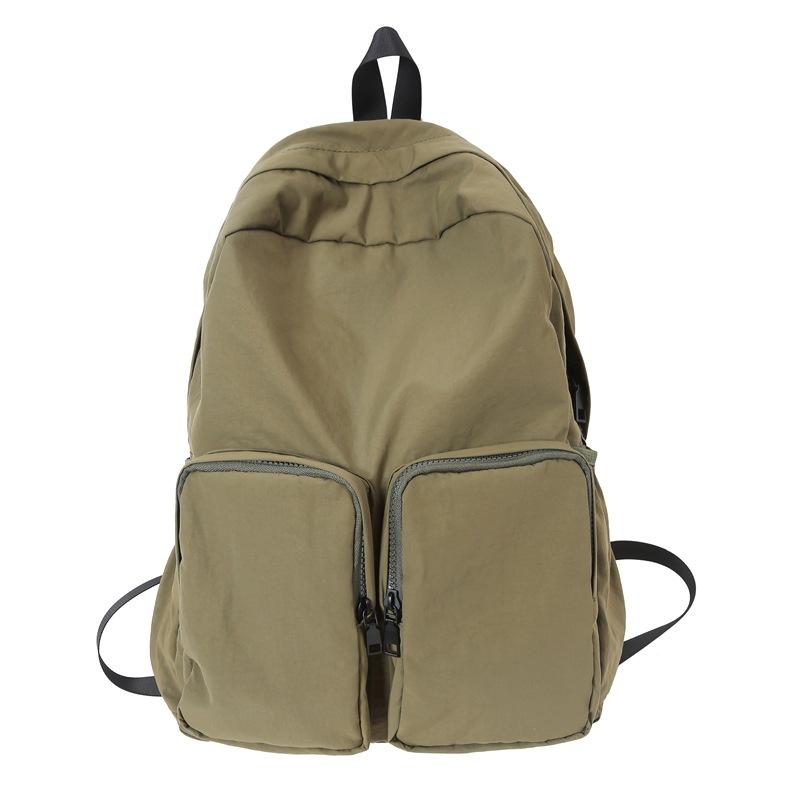 

New lightweight nylon backpack cloth bag Harajuku college student schoolbag women s summer backpack buckle pocket backpack