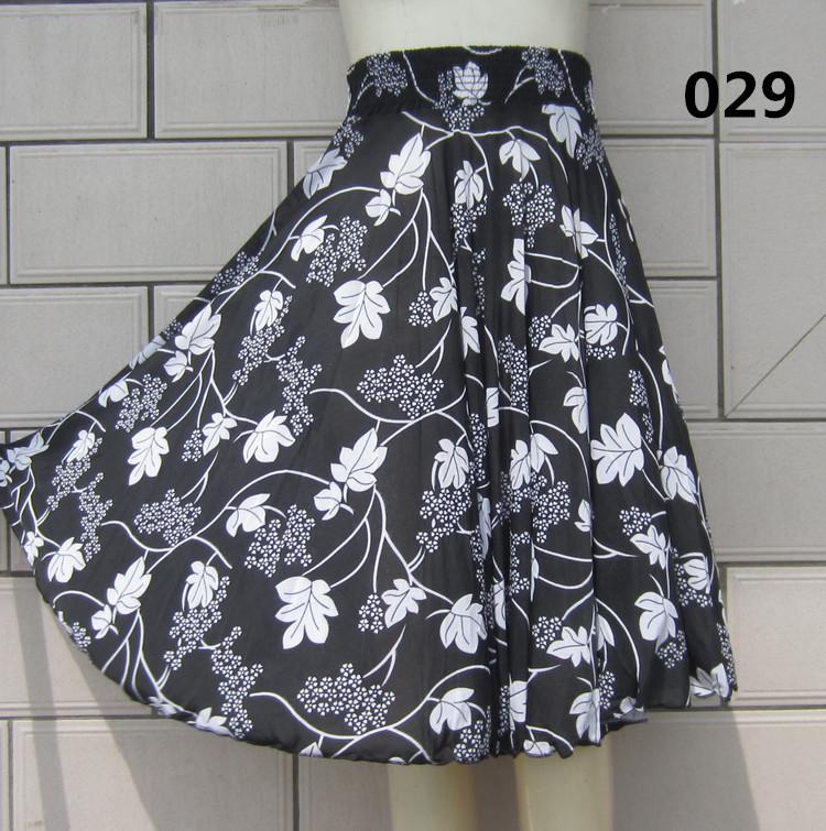 

Летний сарафан из ледяного шелка: Юбка для танцев с цветочным узором для женщин среднего и пожилого возраста One Size