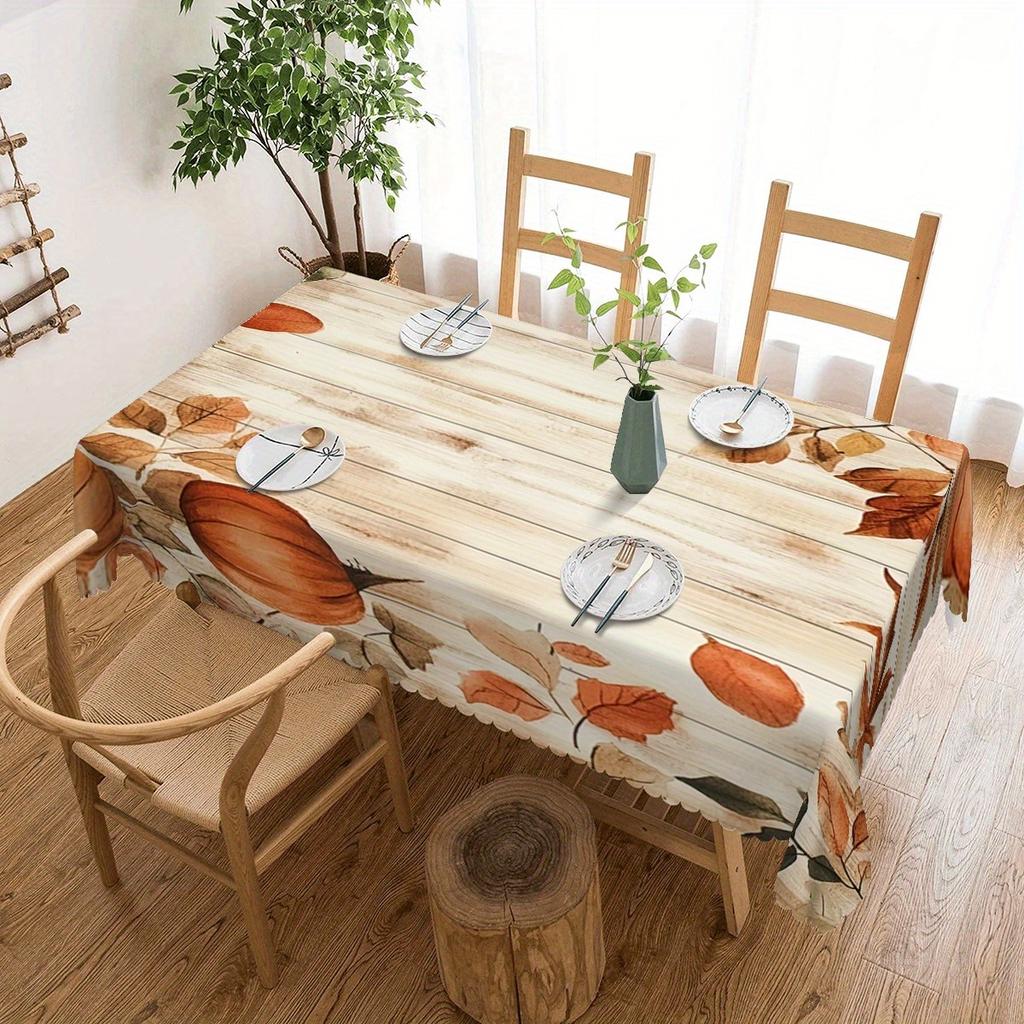 Autumn Falling Leaves Rectangle Table Cloth for Table Decor Kitchen Dining Waterproof Reusable Tablecloth for Tables Dining Room