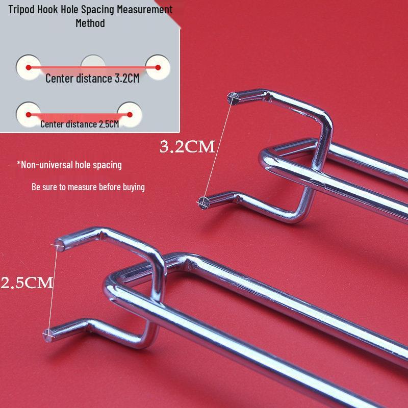 Double Line Pegboard Shelf Triangle Hook for Price Tags