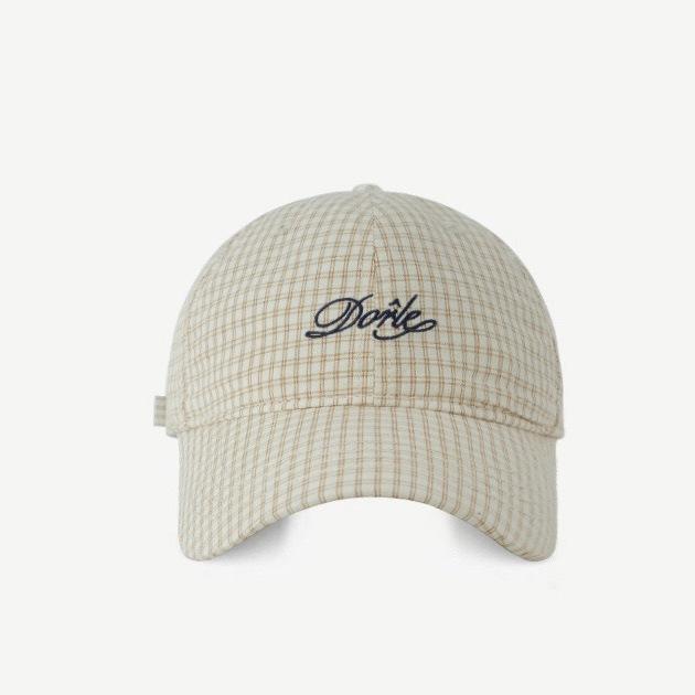 Spring and Summer New Baseball Cap Letter Embroidery Plaid Hat Fashion Retro Casual Outdoor Sunshade Cap