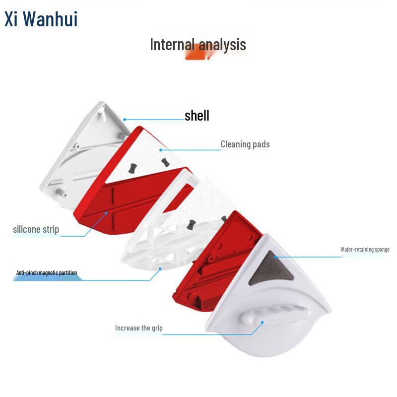 XWH Triangle Magnetic Double-Sided Window Cleaner