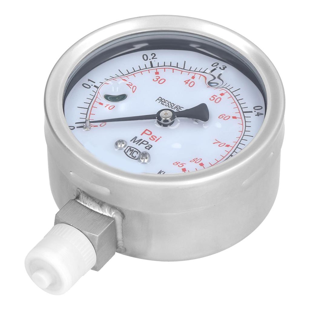Y100BF 00.6MPa Radial Pressure Gauge Stainless Steel CorrosionResistant ShockResistant OilFilled