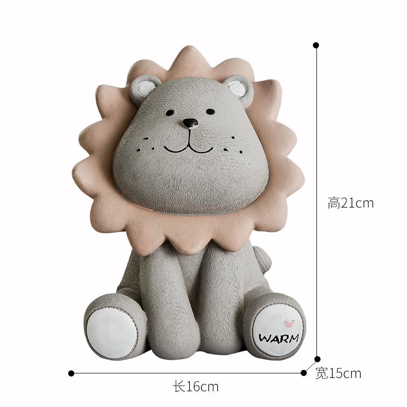 lion money box Cartoon Cute Creative Coin Bank children child piggy bank nursery Adorable Gift Saving Box Animal home Figurines