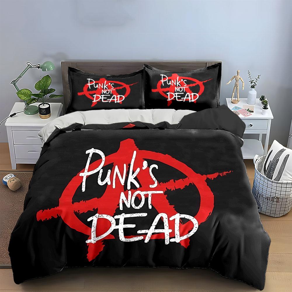 Punk's Not Dead Design Set Bedding Duvet Cover Set Duvet Cover Pillowcases (1*Duvet Cover 2*Pillowcases, without duvet insert)