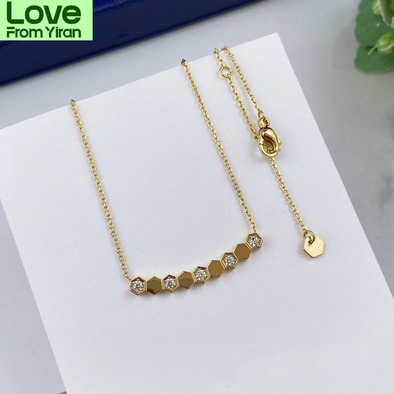 Classic High Jewelry 925 Sterling Silver Honeycomb Necklace Ladies Love Nest Pendant Luxury Fashion Brand Wedding Gift