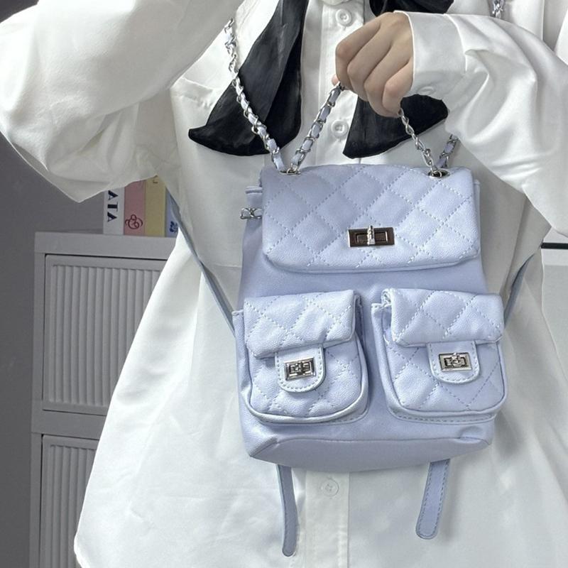 2025  Рюкзак для студенток-коммутеров, маленький свежий ветер, корейский, мини-цепочка, легкий женский рюкзак