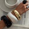 Fashion Gradual Change Smudge Resin Bracelet Female, Irregular Personality Arc Acrylic Bracelet