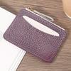 New PU Leather Credit Card Holder Multiple Card Slots Water-resistant Zipper Wallet Slim Simple Card Case for Women Girls