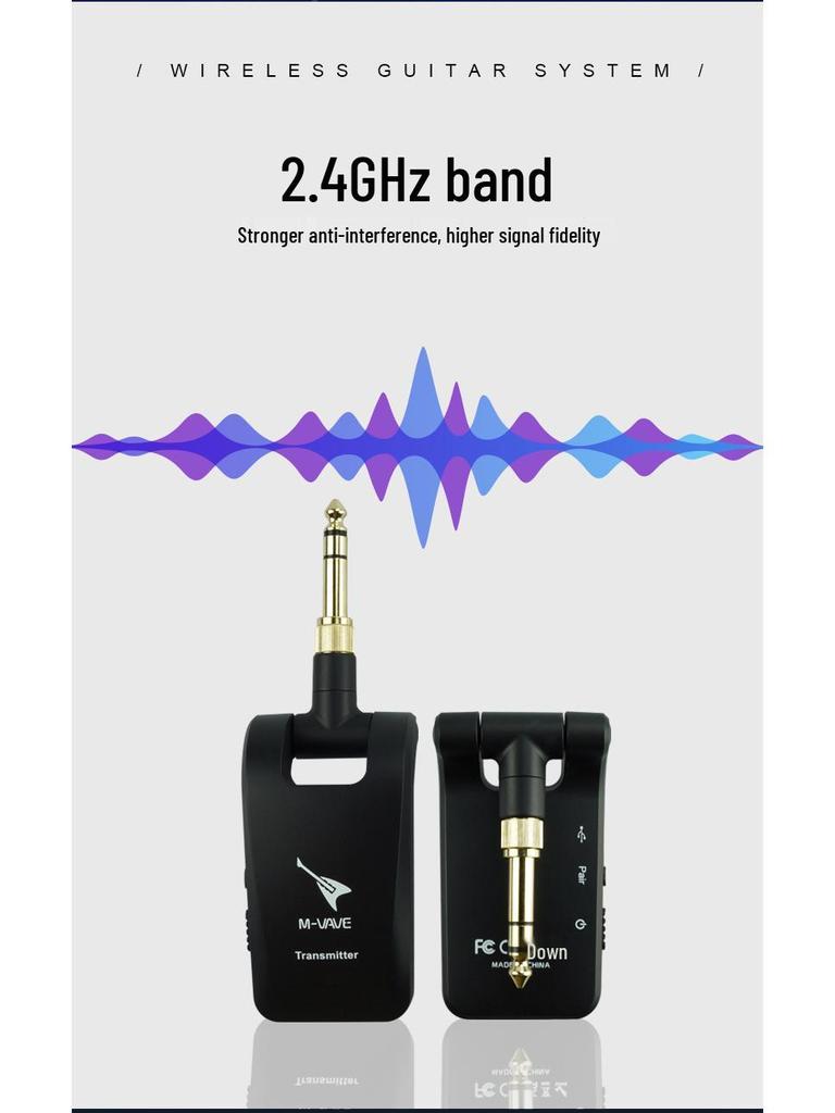 WP-5 Wireless Electric Guitar Receiver & Transmitter - High-End Upgrade Version.