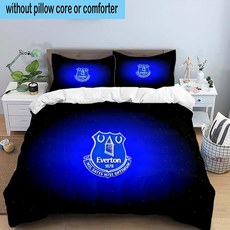 Fc Everton Crest Design 3PCS Bedding set,Ideal for1pc Duvet Cover And 2pcs Pillowcases Perfect for Christmas gift,Ideal for Bedroom, Dormitory