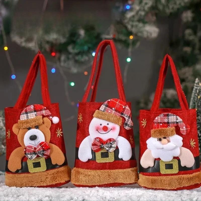 Christmas Gift Bag Reusable Holiday Present Packaging Handbag for Adult Kids Christmas Decoration Supplies Party Favor Gift Bag