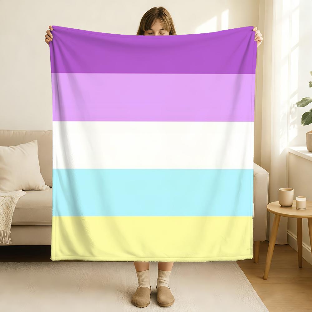 LGBT Rainbow Flag Blanket Soft and Skin Friendly For Couch Bed Napping Bedspread All Seasons Comforter