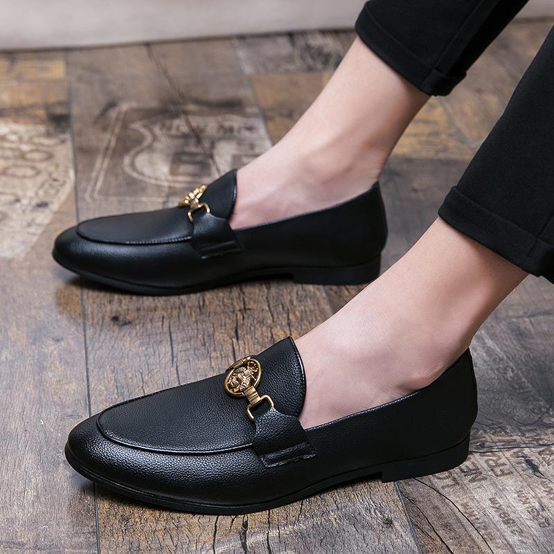 Męskie buty nowe mokasyny męskie na jeden pedał handel zagraniczny szpiczaste skórzane buty męskie biznesowe formalne męskie buty casualowe
