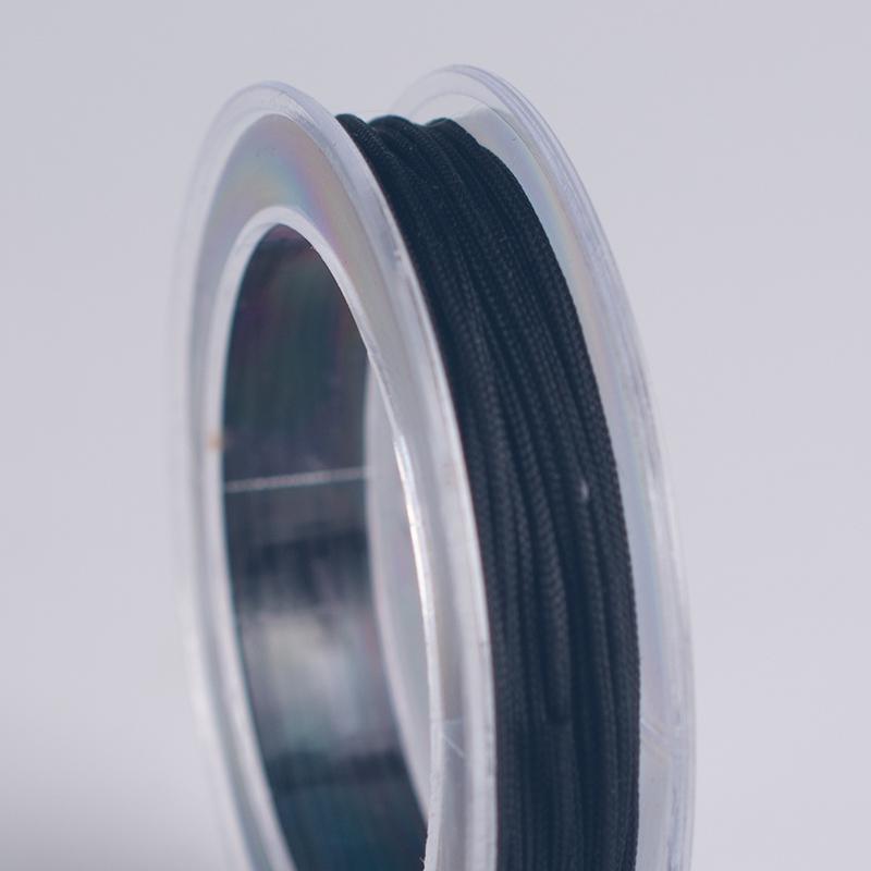 Черно-золотой плетеный браслет из жадеита и шнурок с подвеской