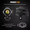 10-48V Dual Color Motorcycle LED Spotlight Hi/Lo Beam White Yellow Driving Fog Light IP68 Waterproof Spot Flood Auxiliary light