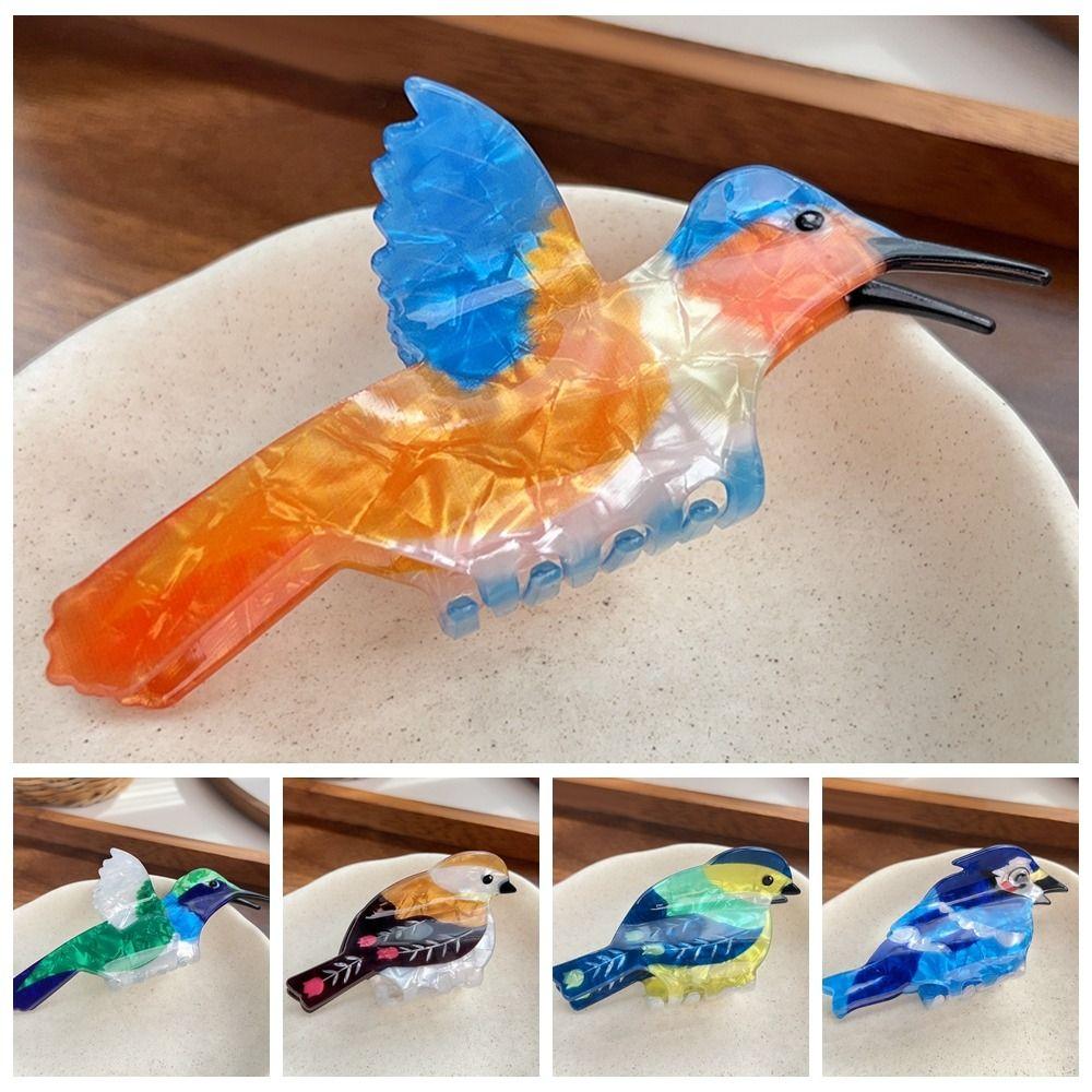 Korean Style Animal Hair Clip Creative Bird Shark Clip Creative Acetate Hair Claw  Girls