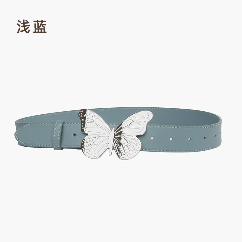 

Four Seasons Wear Новый кожаный женский широкий ремень в модном стиле Ins с большой декоративной бабочкой в сочетании с джинсами женский костюм 105cm