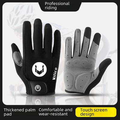 Guantes de ciclismo unisex resistentes al viento y antideslizantes para pantalla táctil, ideales para deportes al aire libre.