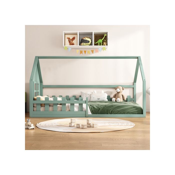 90*200cm łóżko pojedyncze, łóżko dziecięce, bar domowy, zielony