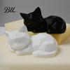 Smooth Surface Cat Model 3D Printed Sleeping Figurines, Geometric Statue, Minimalist Cute Fine Craftsmanship Figurine Art Crafts Decoration