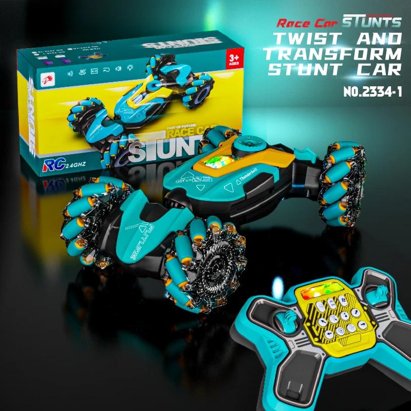 

Машинка для трюков, радиоуправляемая машина, вращающаяся на 360°, машина-крутилка со светом и музыкой, игрушечные машинки для детей, мальчиков в возрасте от 4 до 12 лет