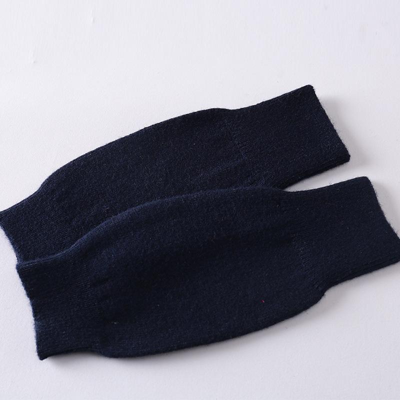 Soft And Comfortable Cashmere Women'S Half Finger Gloves - Warm Knit Wristbands Warm And Stretchy For Casual Outings