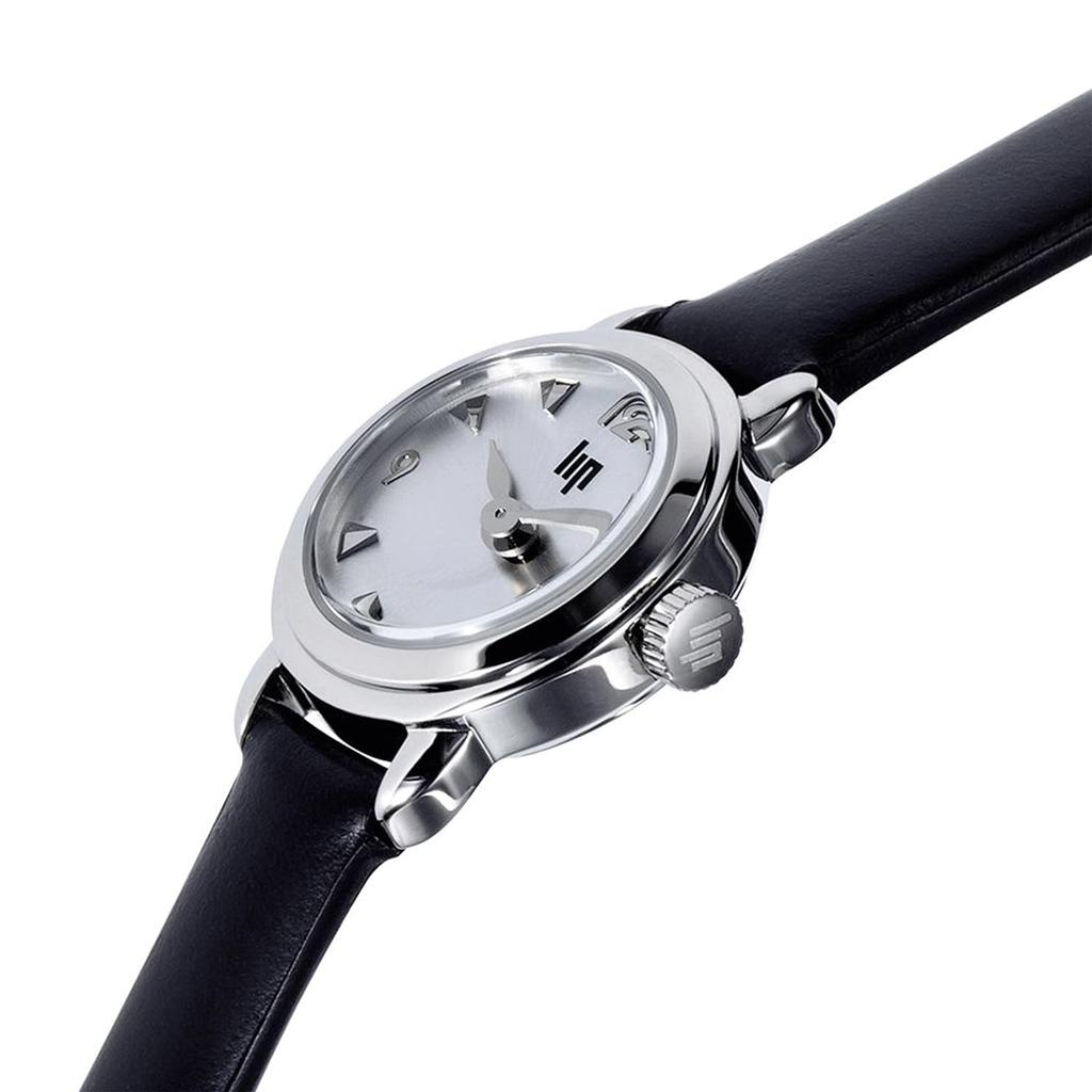 Authorized Dealer Lip Watch Henriette Classic 671619 Silver 18mm Black Leather [LIP] Women's [HENRIETTE]