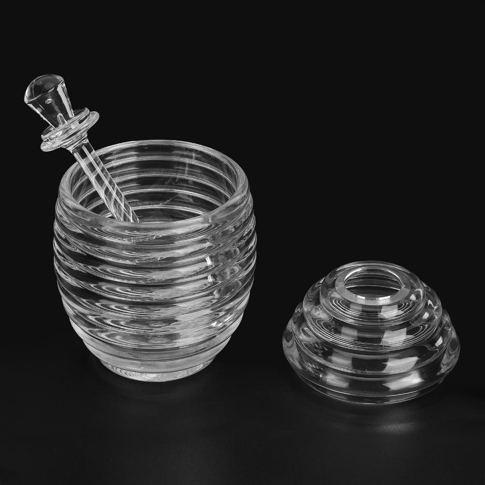 Transparent Honey Dispenser Plastic Honey Container Practical Honey Jar  Syrup Seasoning Storage