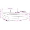 3140546 vidaXL Divan Bed with Mattress Dark Grey 160x200cm Fabric