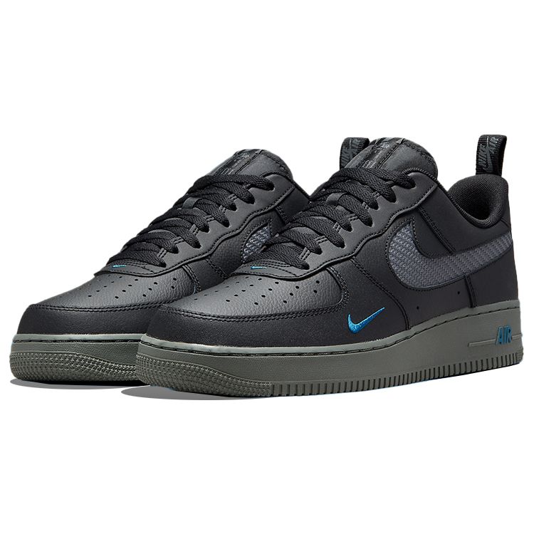 Nike Air Force 1 Carbon Fiber Weave Men Sneakers Black White Iron-Grey DR0155-002
