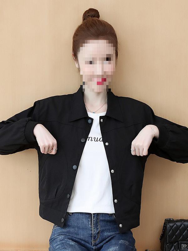 Damen Petites Frühling-Herbst 2025 Koreanische BF Baseballjacke