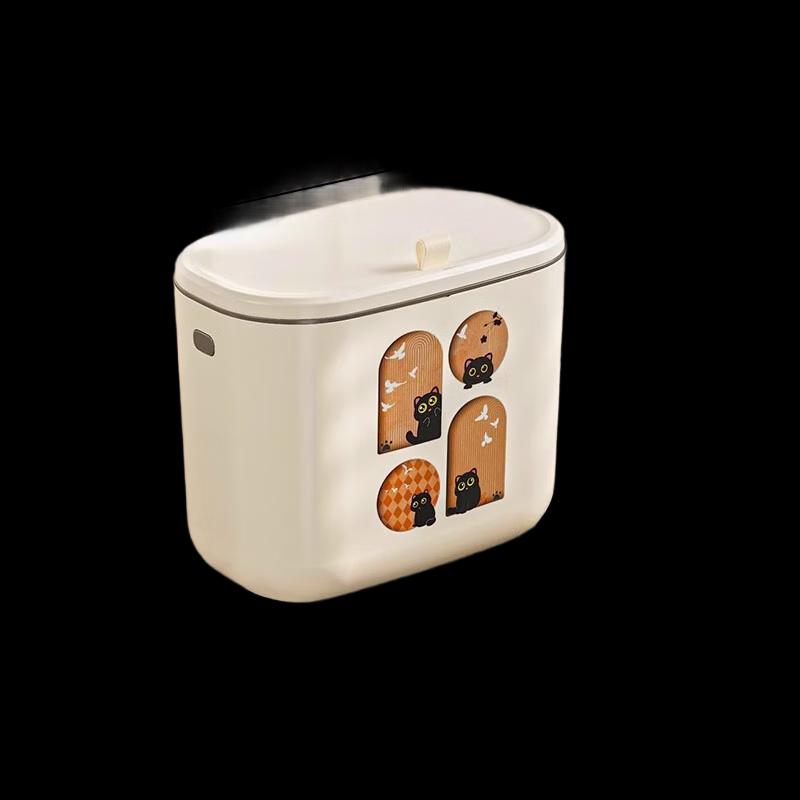 Wall-Mounted Kitchen & Bathroom Waste Bin with Lid