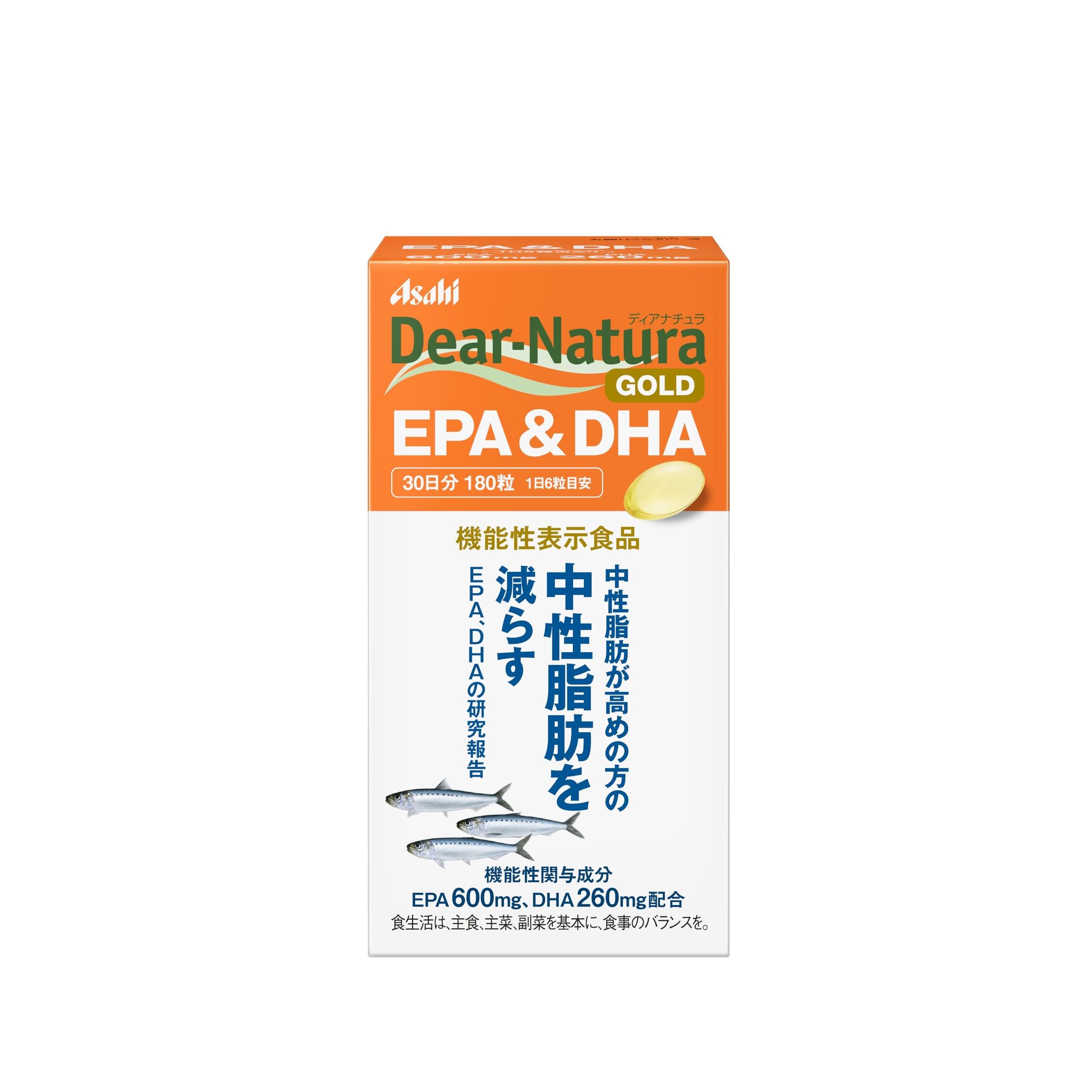 

Dear-Natura Gold EPA & DHA Функціональна харчова добавка - Вироблено в Японії компанією Asahi 180Tablets (30Days)
