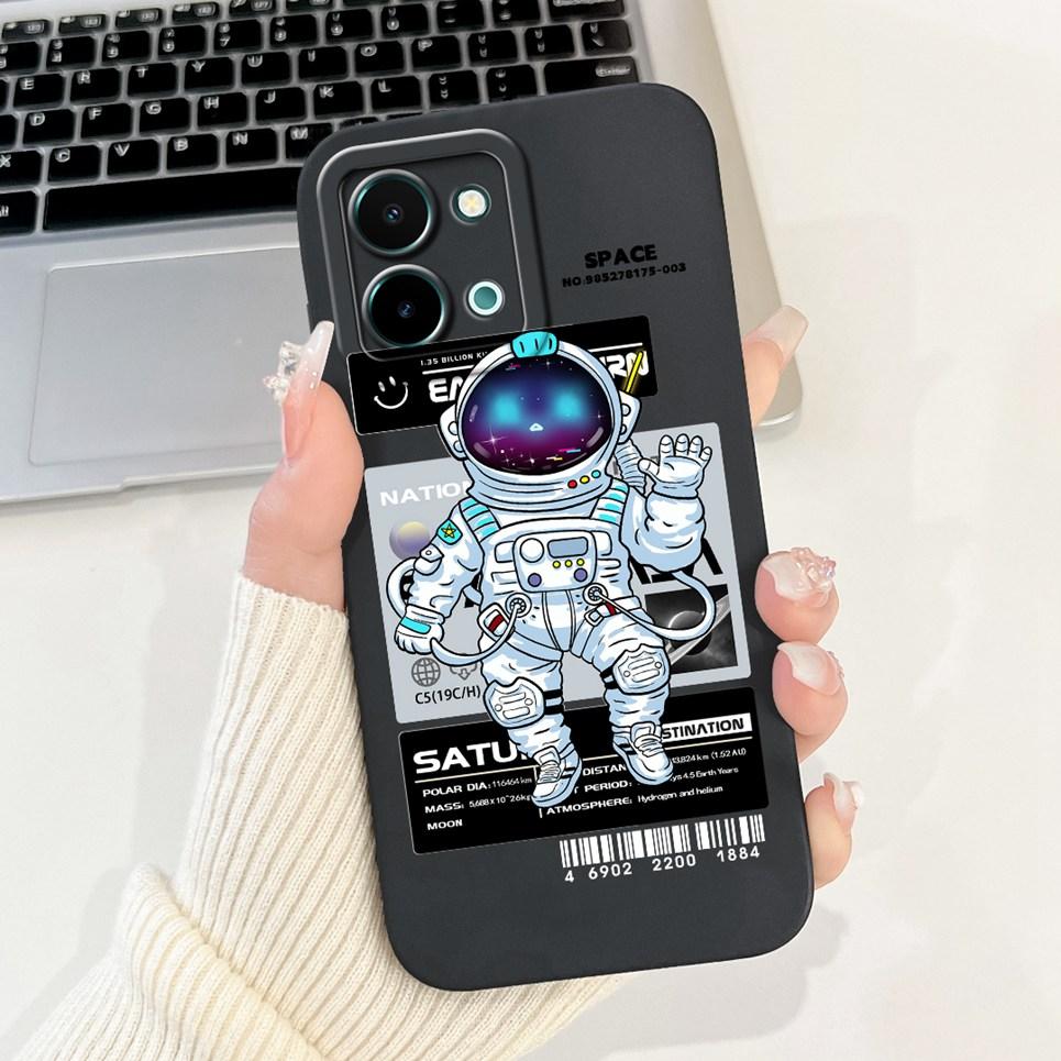 Back Cover For Vivo Y28 4G 5G Vivo Y28s 5G V2352 Soft Silicone Phone Case Dragon Astronaut Black Cat Cartoon Animals Bumper Etui