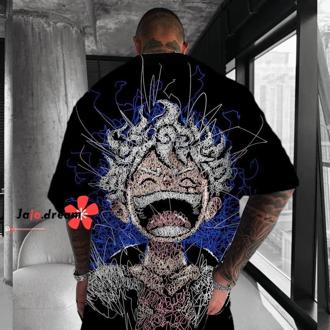 

One Piece Gear 5 Anime Manga T-Shirt Tee Short Sleeve Costumes Polyester Unisex L