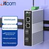 ITcom Industrial Gigabit DIN Rail Fiber Optic Transceiver