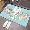 Cartoon Cat Non-Slip Absorbent Quick-Dry Bathroom Mat