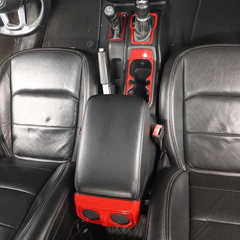 ABS Car Gear Shift Decoration Front Cup Holder Window Switch Cover For Jeep Wrangler JL 2018 Up For JT Gladiator Interior Accessories