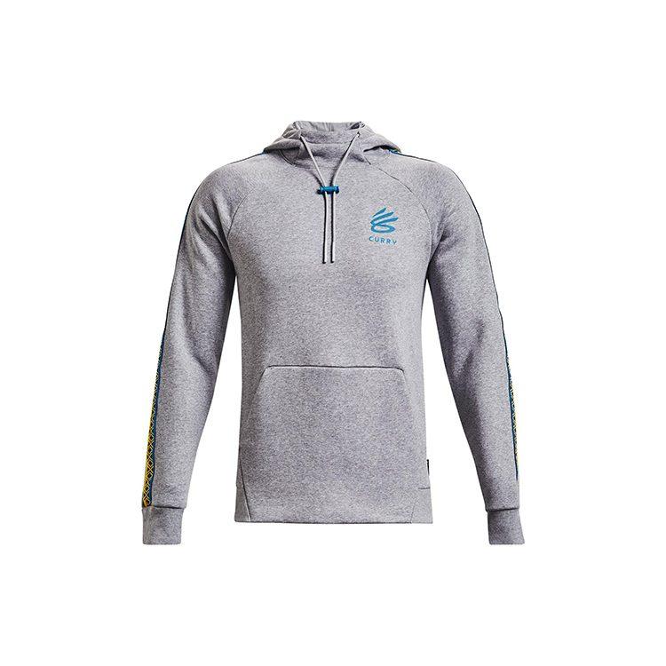 Under Armour Curry Sweatshirts Men's Gray Hooded Moderate Regular 1366626-011